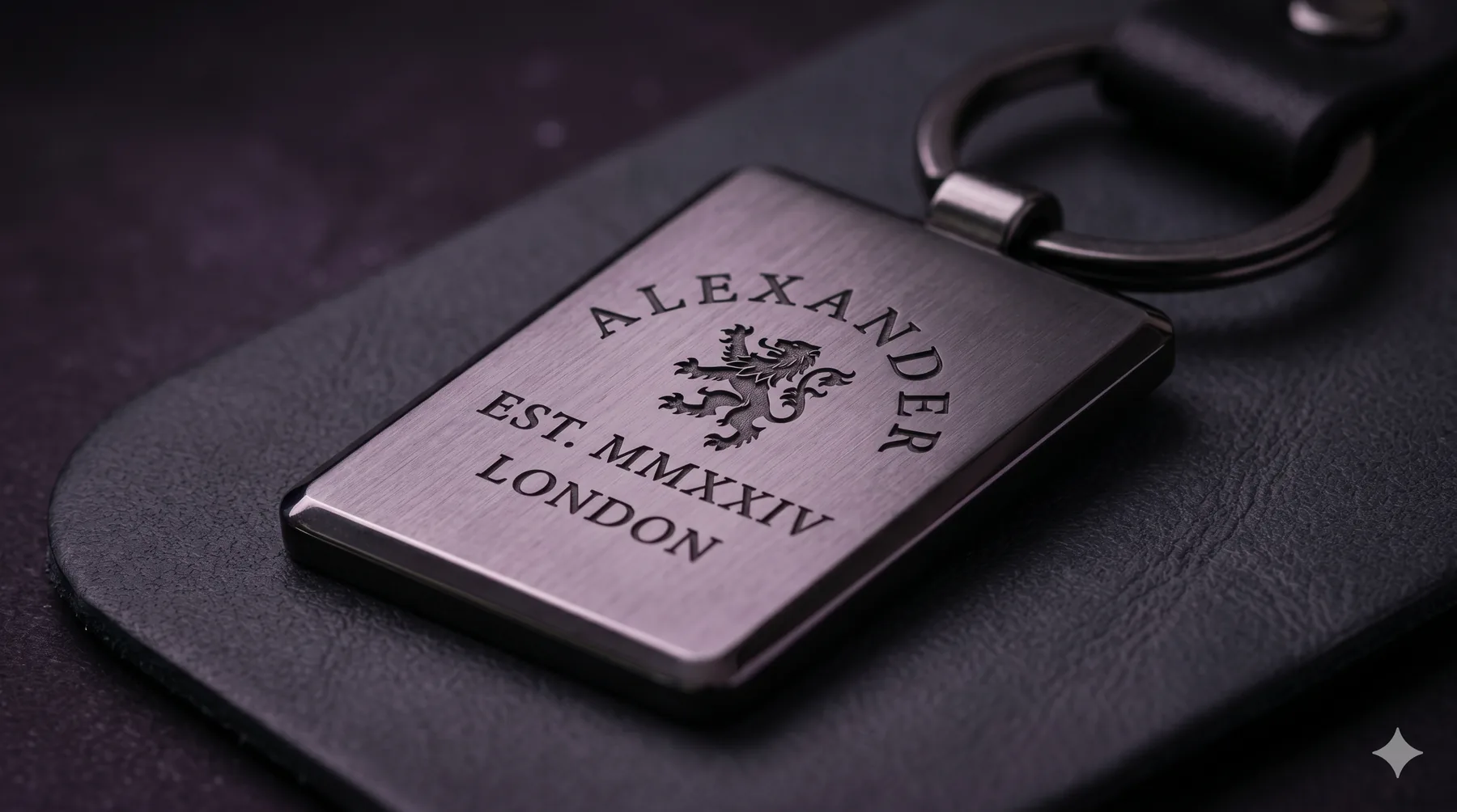 Close-up engraved product beauty shot